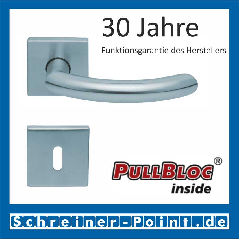 Scoop Golf quadrat PullBloc Quadratrosettengarnitur, Rosette Edelstahl matt